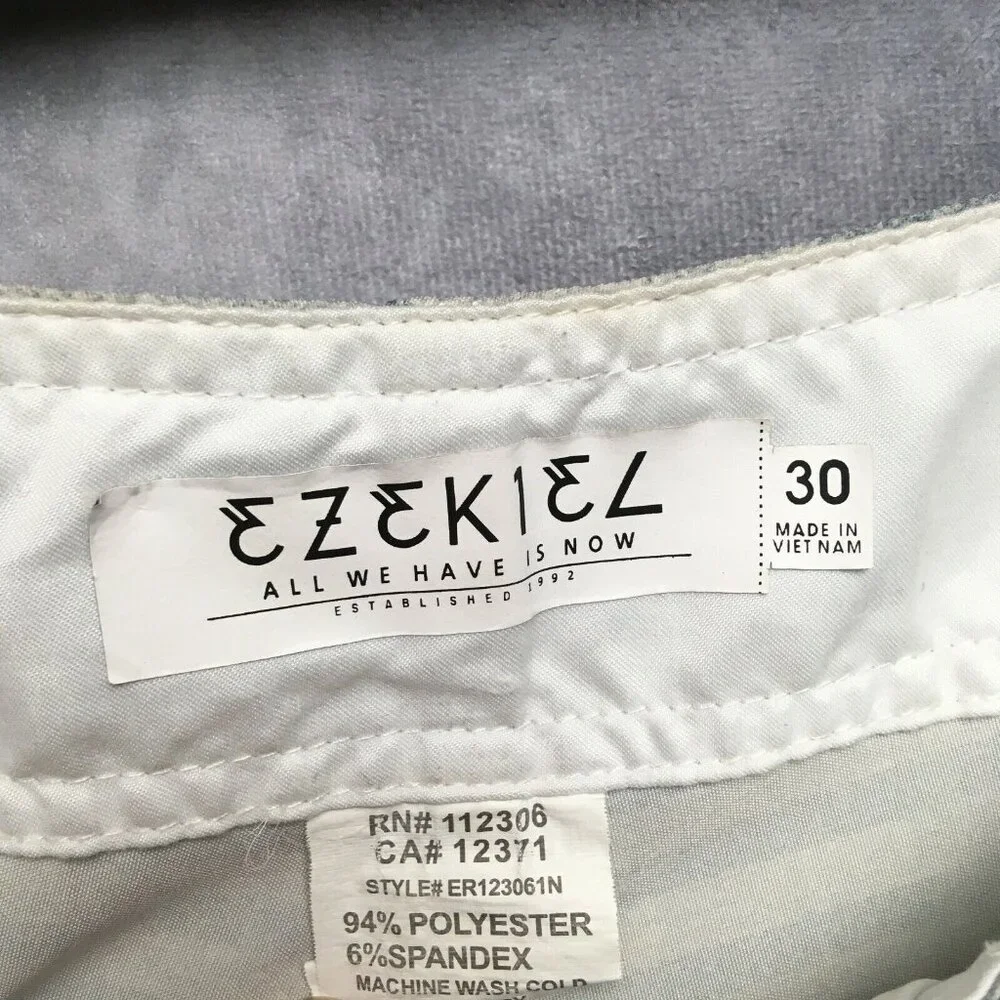 Ezekiel Mens Board Shorts size‎ 30 Gray Purple Striped Polyester Spandex Stretch